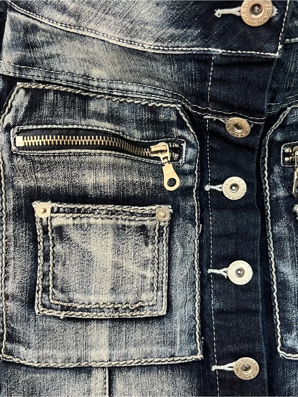 Y2K Off The Shoulder Denim Jacket - Picture 5 of 9